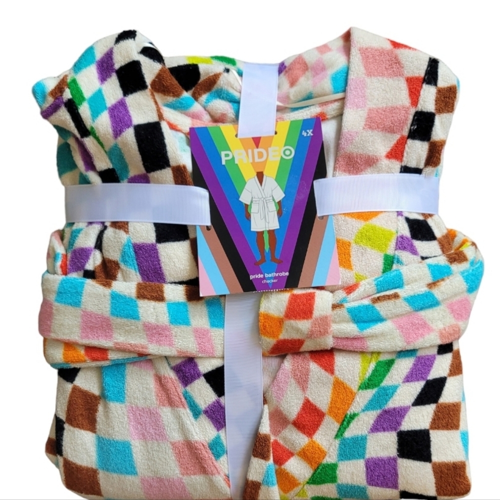 Target Pride Adult Rainbow Checkered Robe Various sizes available